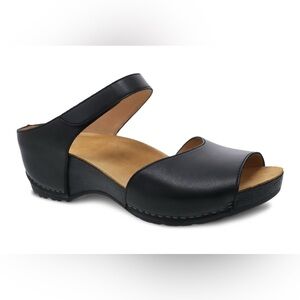 Dansko Women's Tracy - Black Burnished Calf leather clog